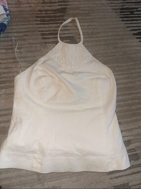 Lilly Pulitzer Cream Halter Dress with Textured Bodice size 10
